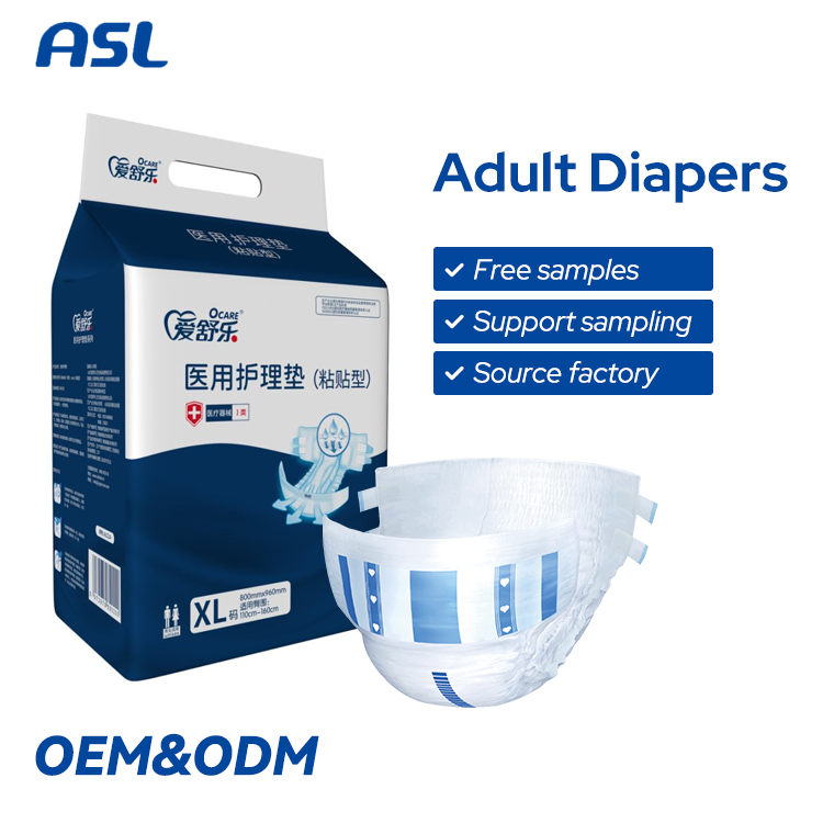 Wholesale High Absorbent Disposable Adult Diapers for Senior with Tabs